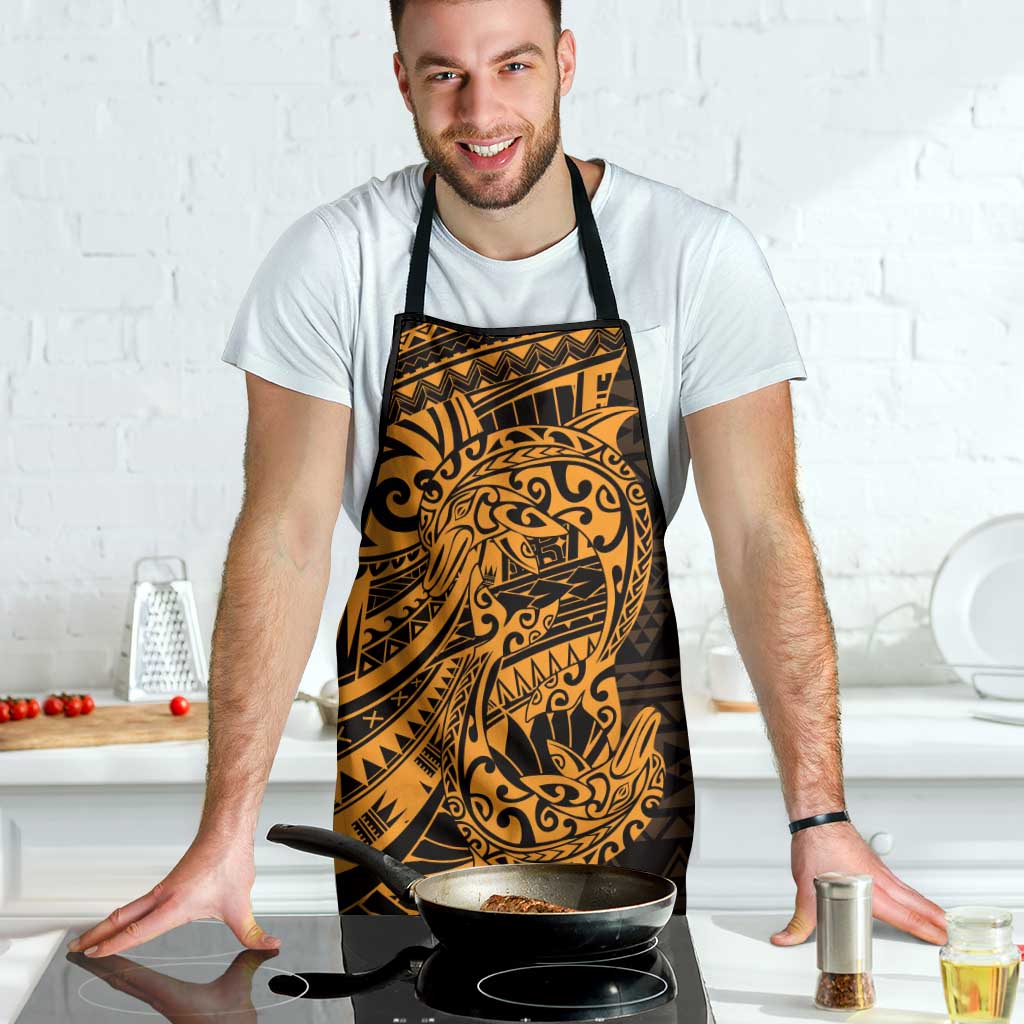 Gold Couple Dolphins Maori Polynesian Style Apron - Polynesian Pride