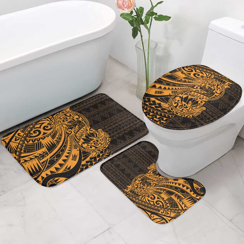 Gold Couple Dolphins Maori Polynesian Style Bathroom Set - Polynesian Pride