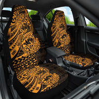 Gold Couple Dolphins Maori Polynesian Style Car Seat Cover LT9 One Size Gold - Polynesian Pride