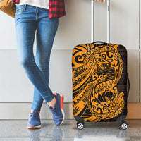 Gold Couple Dolphins Maori Polynesian Style Luggage Cover