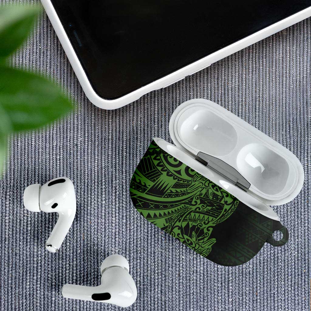 Green Couple Dolphins Maori Polynesian Style AirPods Case - Polynesian Pride