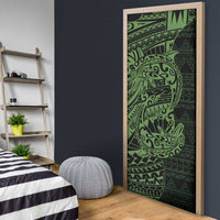 Green Couple Dolphins Maori Polynesian Style Door Cover LT9 - Polynesian Pride