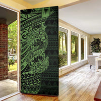 Green Couple Dolphins Maori Polynesian Style Door Cover LT9 - Polynesian Pride