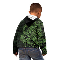 Green Couple Dolphins Maori Polynesian Style Kid Hoodie LT9 - Polynesian Pride