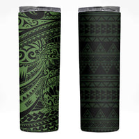 Green Couple Dolphins Maori Polynesian Style Skinny Tumbler LT9 Green - Polynesian Pride