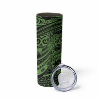 Green Couple Dolphins Maori Polynesian Style Skinny Tumbler LT9 - Polynesian Pride