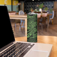 Green Couple Dolphins Maori Polynesian Style Skinny Tumbler LT9 - Polynesian Pride