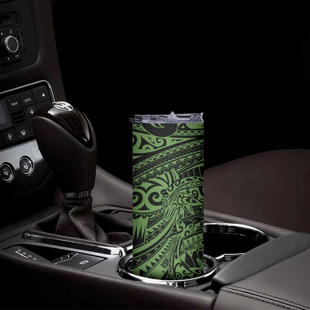 Green Couple Dolphins Maori Polynesian Style Skinny Tumbler LT9 - Polynesian Pride