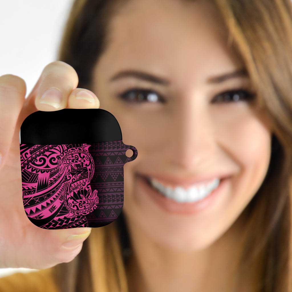 Pink Couple Dolphins Maori Polynesian Style AirPods Case - Polynesian Pride