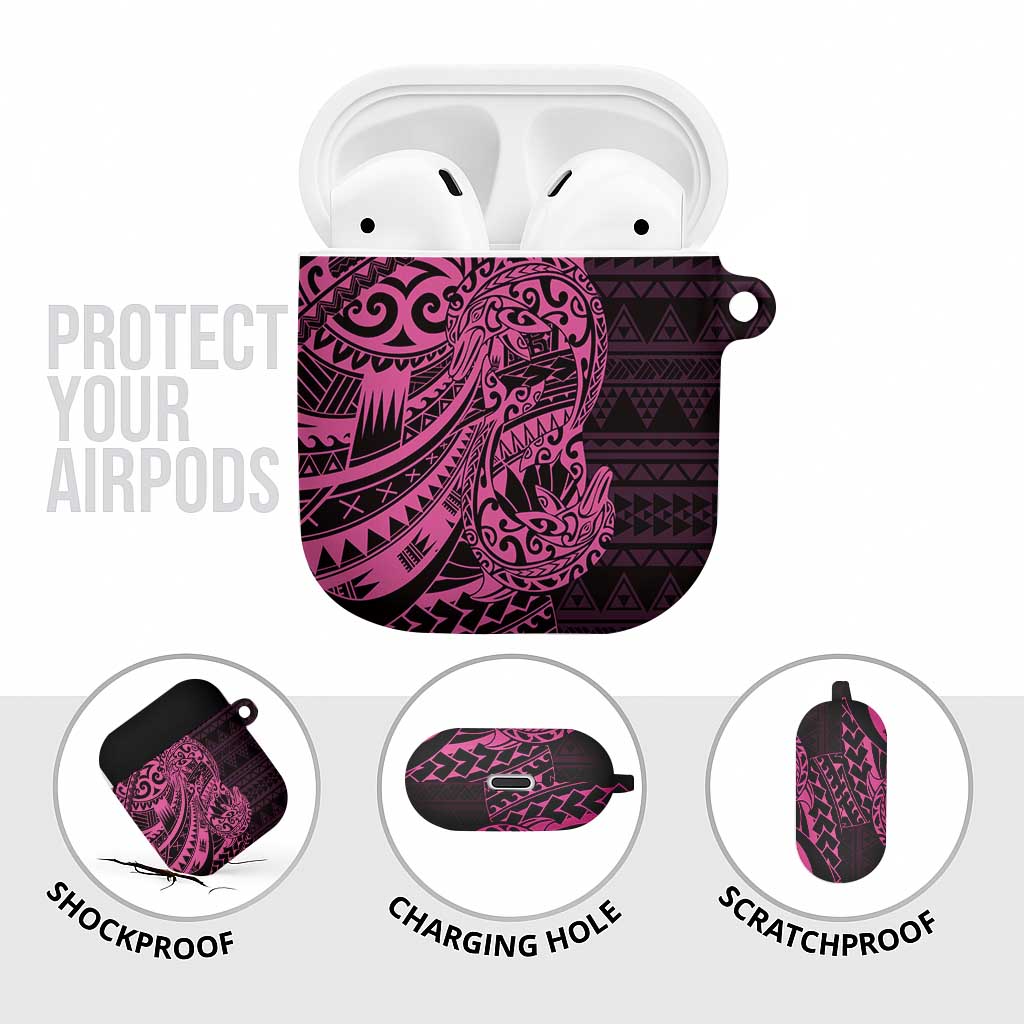Pink Couple Dolphins Maori Polynesian Style AirPods Case - Polynesian Pride