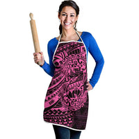 Pink Couple Dolphins Maori Polynesian Style Apron - Polynesian Pride