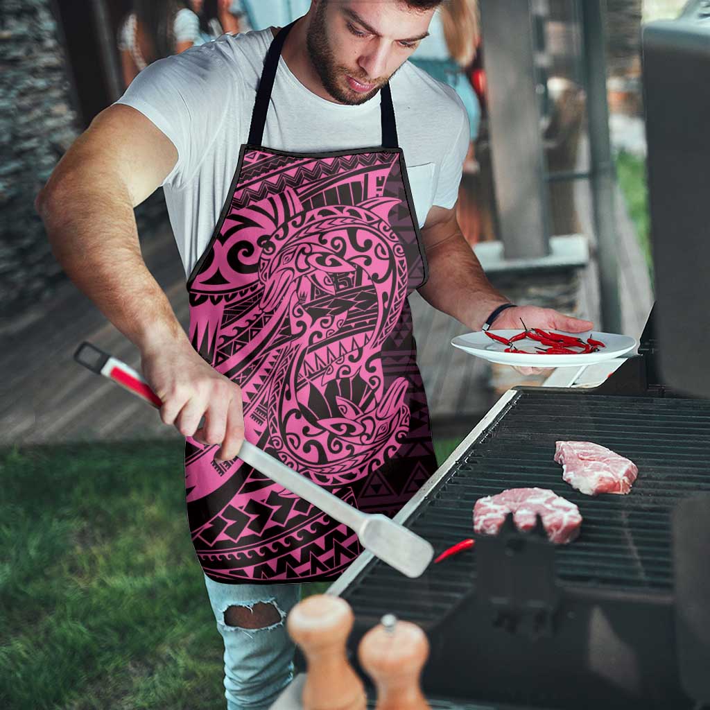 Pink Couple Dolphins Maori Polynesian Style Apron - Polynesian Pride