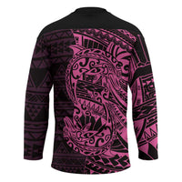 Pink Couple Dolphins Maori Polynesian Style Hockey Jersey - Polynesian Pride