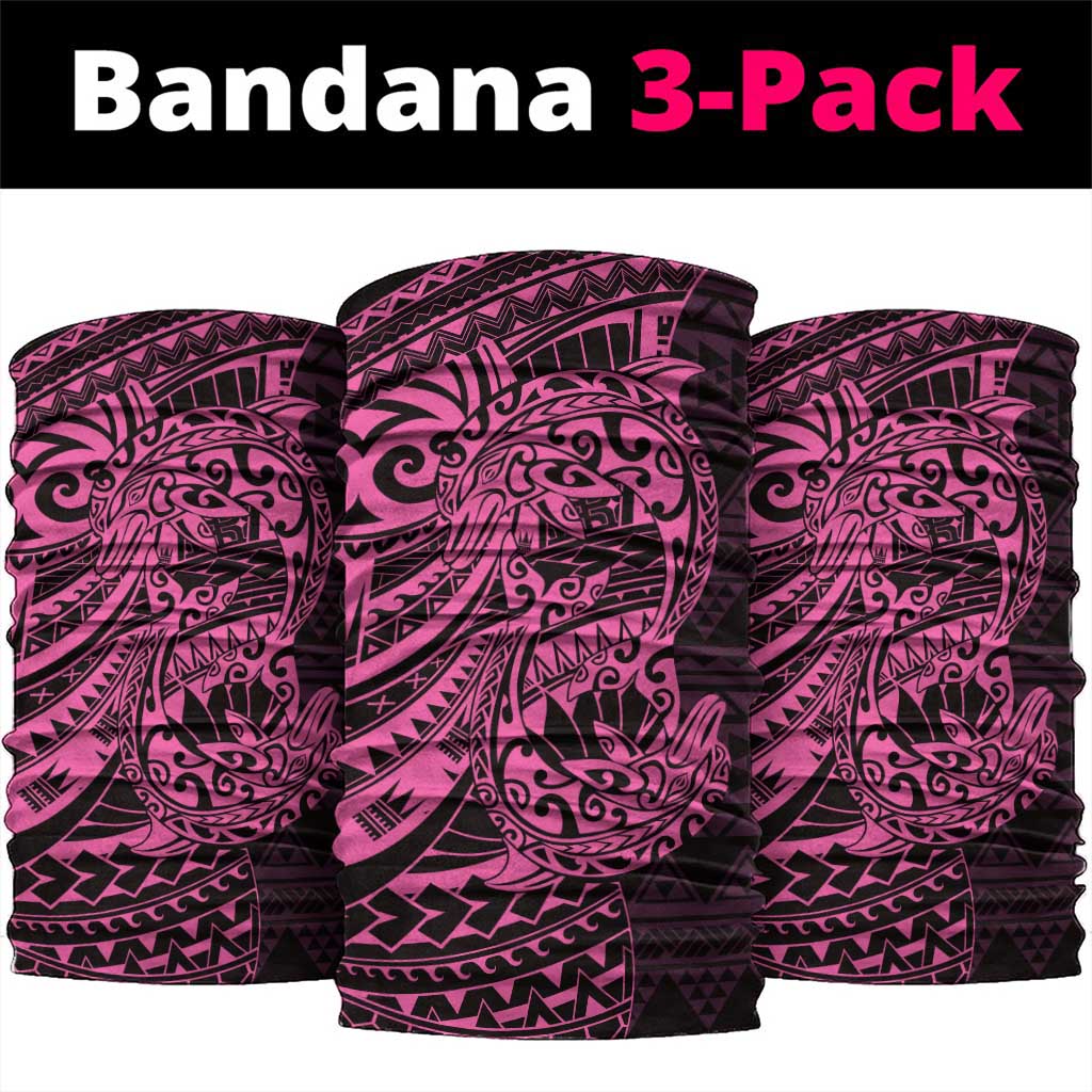 Pink Couple Dolphins Maori Polynesian Style Neck Gaiter - Polynesian Pride