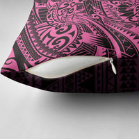 Pink Couple Dolphins Maori Polynesian Style Pillow Cover - Polynesian Pride