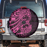 Pink Couple Dolphins Maori Polynesian Style Spare Tire Cover LT9 Pink - Polynesian Pride