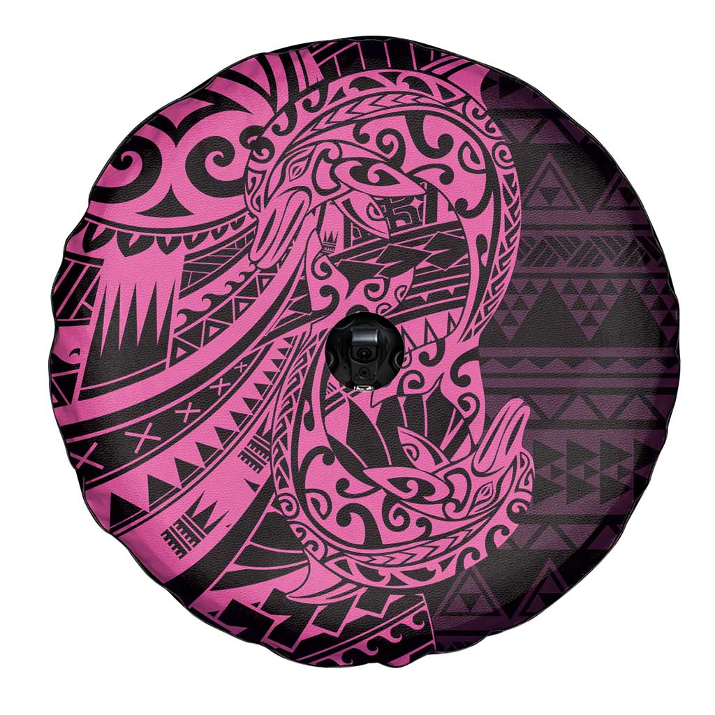 Pink Couple Dolphins Maori Polynesian Style Spare Tire Cover LT9 - Polynesian Pride