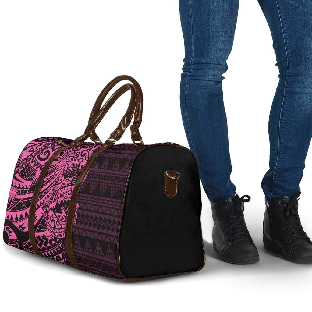 Pink Couple Dolphins Maori Polynesian Style Travel Bag LT9 - Polynesian Pride