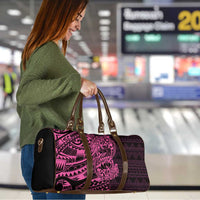 Pink Couple Dolphins Maori Polynesian Style Travel Bag LT9 - Polynesian Pride