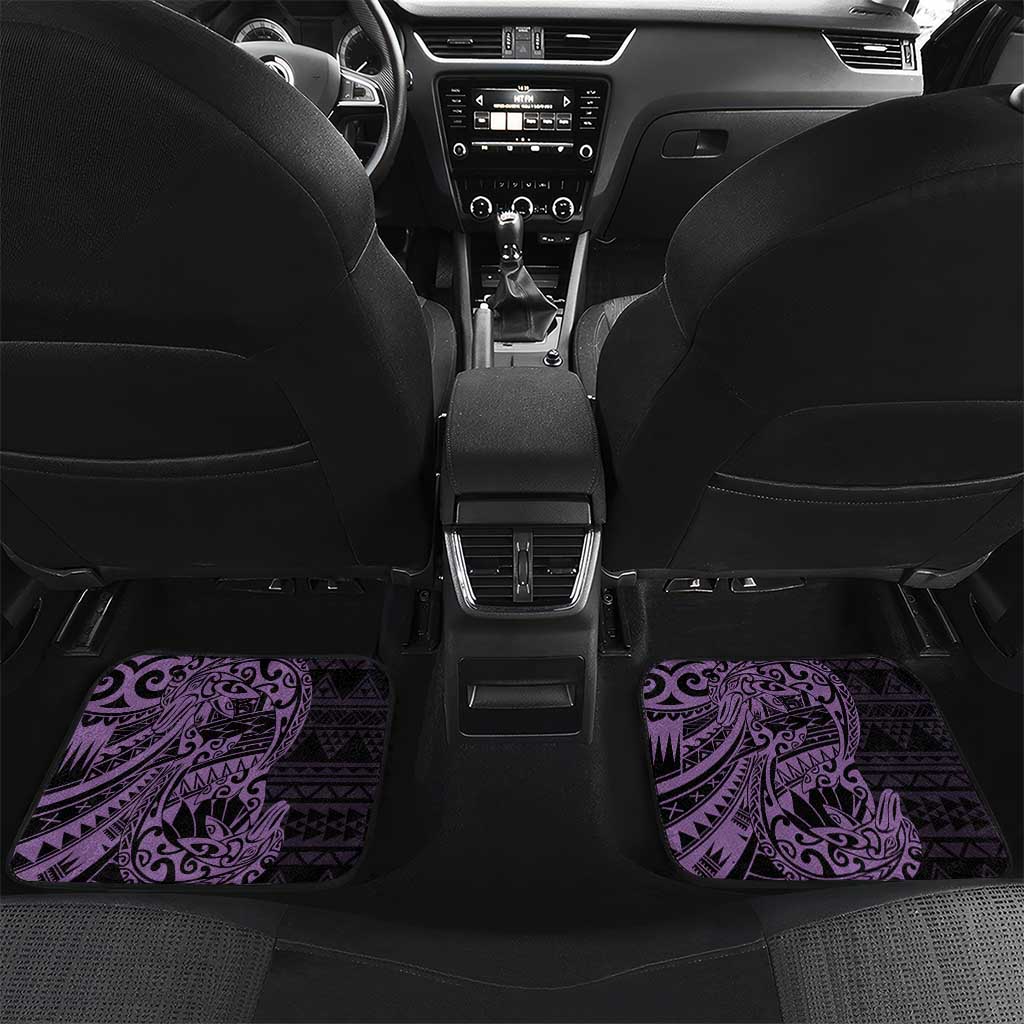 Purple Couple Dolphins Maori Polynesian Style Car Mats