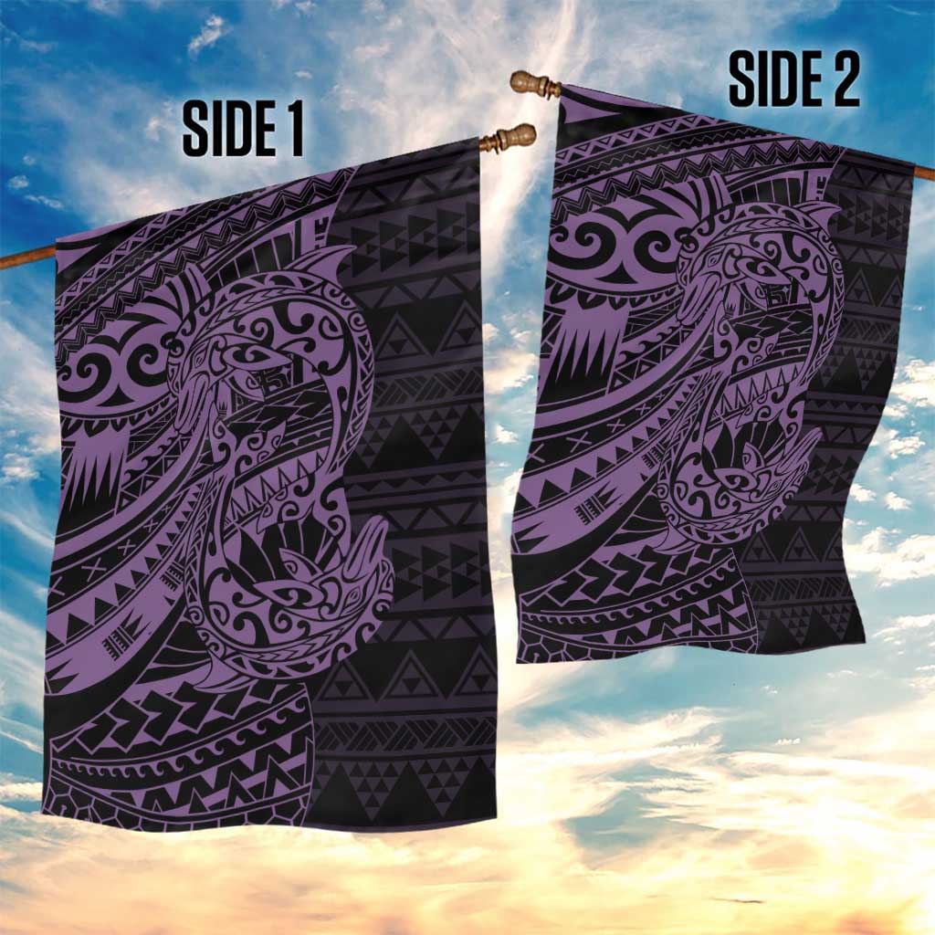 Purple Couple Dolphins Maori Polynesian Style Garden Flag LT9 - Polynesian Pride