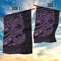 Purple Couple Dolphins Maori Polynesian Style Garden Flag LT9 - Polynesian Pride
