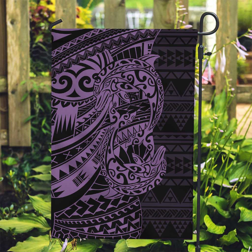 Purple Couple Dolphins Maori Polynesian Style Garden Flag LT9 Garden Flag Purple - Polynesian Pride