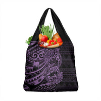 Purple Couple Dolphins Maori Polynesian Style Grocery Bag LT9 1-pack One Size Purple - Polynesian Pride