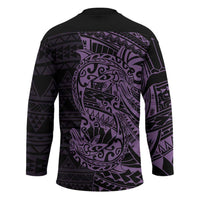 Purple Couple Dolphins Maori Polynesian Style Hockey Jersey - Polynesian Pride