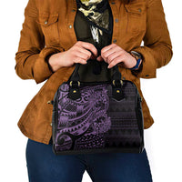 Purple Couple Dolphins Maori Polynesian Style Shoulder Handbag LT9 - Polynesian Pride
