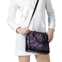 Purple Couple Dolphins Maori Polynesian Style Shoulder Handbag LT9 - Polynesian Pride