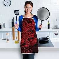 Red Couple Dolphins Maori Polynesian Style Apron - Polynesian Pride