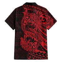 Red Couple Dolphins Maori Polynesian Style Hawaiian Shirt LT9 - Polynesian Pride