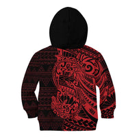 Red Couple Dolphins Maori Polynesian Style Kid Hoodie LT9 - Polynesian Pride