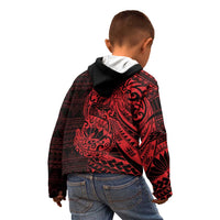 Red Couple Dolphins Maori Polynesian Style Kid Hoodie LT9 - Polynesian Pride