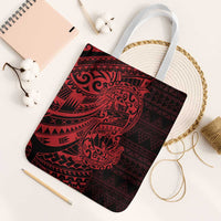 Red Couple Dolphins Maori Polynesian Style Tote Bag - Polynesian Pride