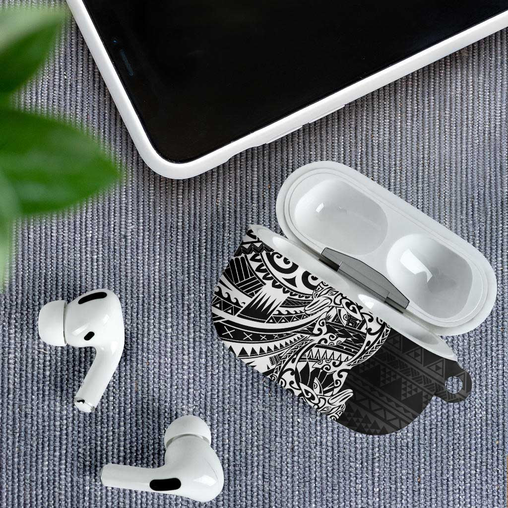 White Couple Dolphins Maori Polynesian Style AirPods Case - Polynesian Pride