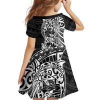 White Couple Dolphins Maori Polynesian Style Family Matching Off Shoulder Maxi Dress and Hawaiian Shirt LT9 - Polynesian Pride
