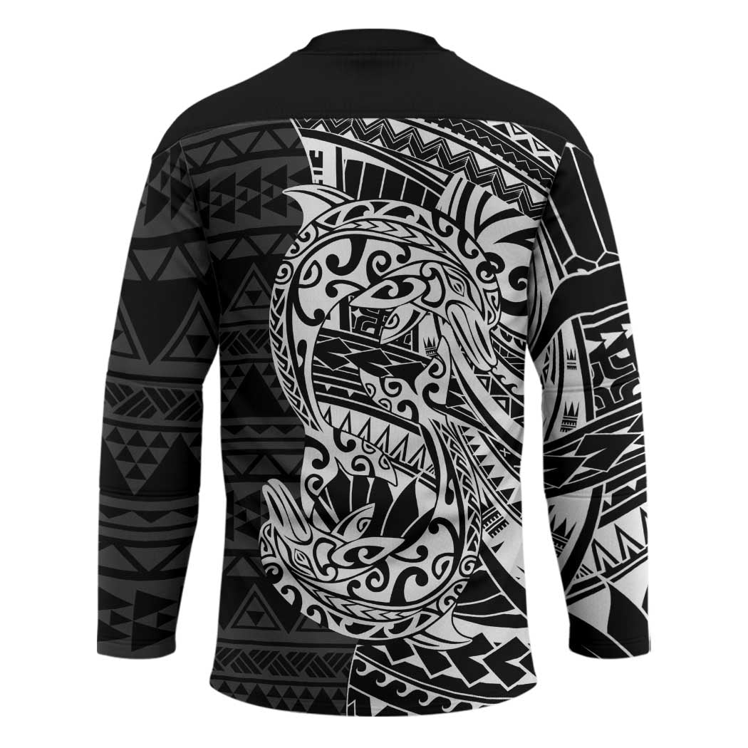 White Couple Dolphins Maori Polynesian Style Hockey Jersey - Polynesian Pride