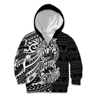 White Couple Dolphins Maori Polynesian Style Kid Hoodie LT9 Zip Hoodie White - Polynesian Pride