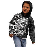 White Couple Dolphins Maori Polynesian Style Kid Hoodie LT9 - Polynesian Pride