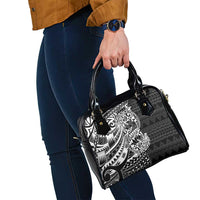 White Couple Dolphins Maori Polynesian Style Shoulder Handbag