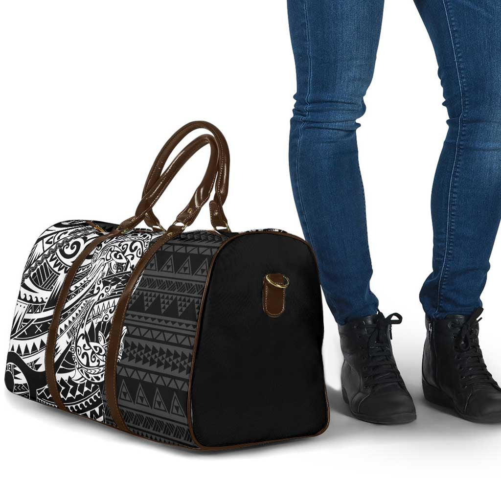 White Couple Dolphins Maori Polynesian Style Travel Bag - Polynesian Pride