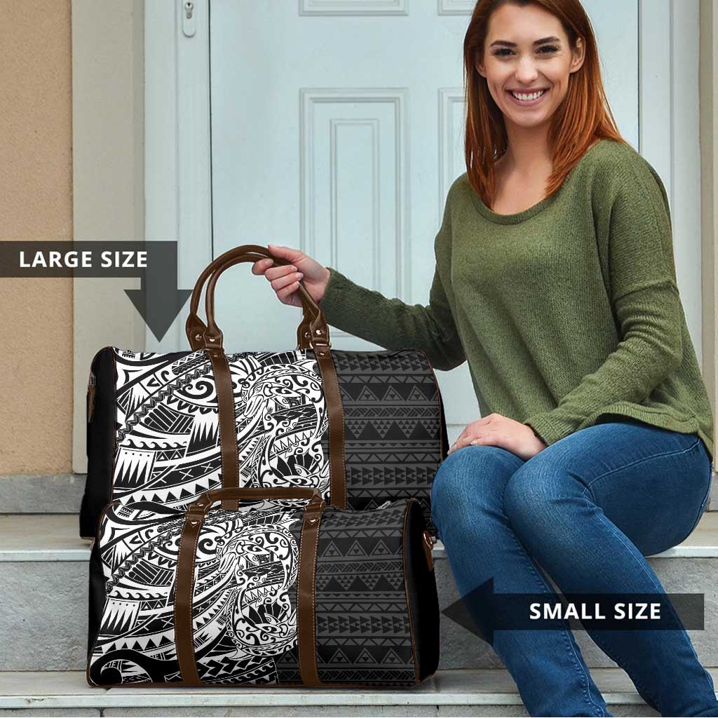 White Couple Dolphins Maori Polynesian Style Travel Bag - Polynesian Pride