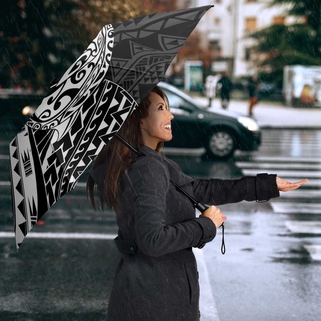 White Couple Dolphins Maori Polynesian Style Umbrella - Polynesian Pride