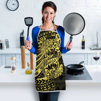 Yellow Couple Dolphins Maori Polynesian Style Apron - Polynesian Pride