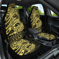 Yellow Couple Dolphins Maori Polynesian Style Car Seat Cover LT9 One Size Yellow - Polynesian Pride