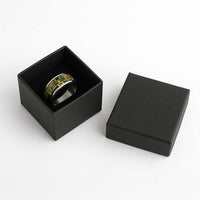 Yellow Couple Dolphins Maori Polynesian Style Classic Ring - Polynesian Pride
