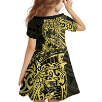 Yellow Couple Dolphins Maori Polynesian Style Family Matching Puletasi and Hawaiian Shirt LT9 - Polynesian Pride