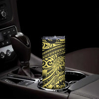 Yellow Couple Dolphins Maori Polynesian Style Skinny Tumbler LT9 - Polynesian Pride